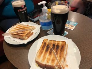 Toasties and pints at Grogan's
