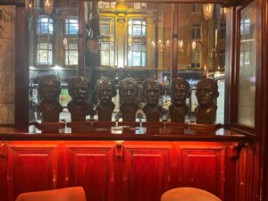 Busts of Irish independence leaders inside The Oval