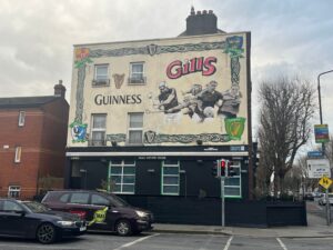 Outside Gill's Pub: The GAA mural